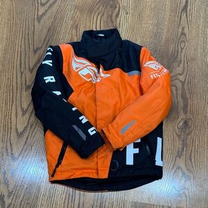 Fly Racing Kids Orange and Black Puffer Jacket